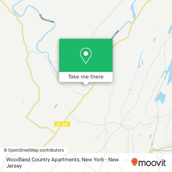 Mapa de Woodland Country Apartments, 3140 State Route 209