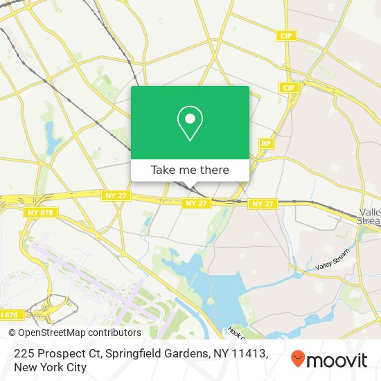 Mapa de 225 Prospect Ct, Springfield Gardens, NY 11413
