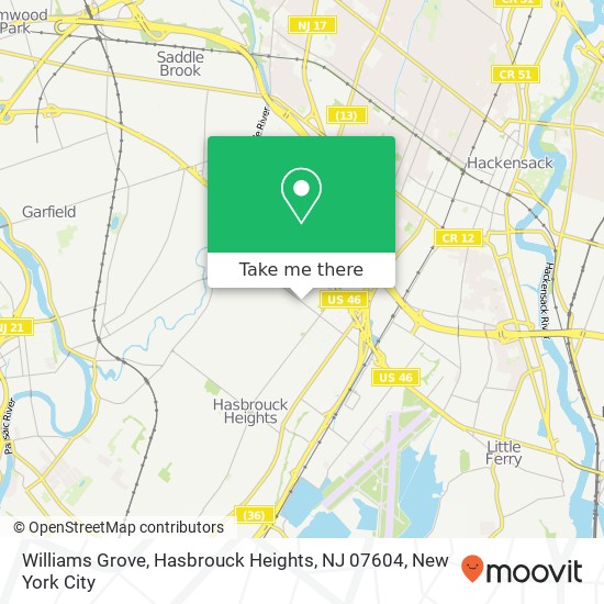 Williams Grove, Hasbrouck Heights, NJ 07604 map