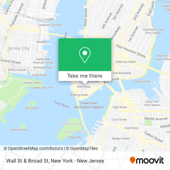 Mapa de Wall St & Broad St