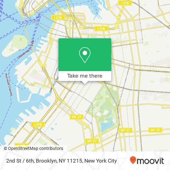 Mapa de 2nd St / 6th, Brooklyn, NY 11215