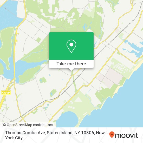 Mapa de Thomas Combs Ave, Staten Island, NY 10306