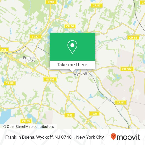 Franklin Buena, Wyckoff, NJ 07481 map