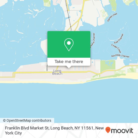 Mapa de Franklin Blvd Market St, Long Beach, NY 11561