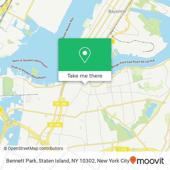 Mapa de Bennett Park, Staten Island, NY 10302