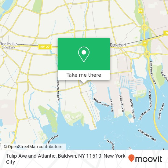 Tulip Ave and Atlantic, Baldwin, NY 11510 map