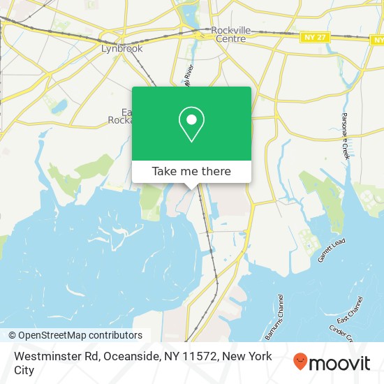 Mapa de Westminster Rd, Oceanside, NY 11572