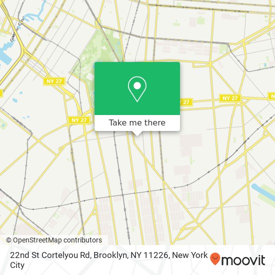 22nd St Cortelyou Rd, Brooklyn, NY 11226 map