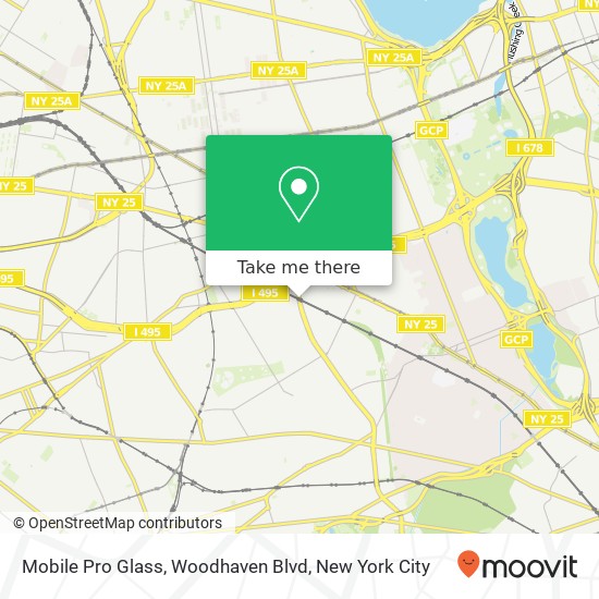 Mobile Pro Glass, Woodhaven Blvd map