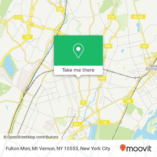 Mapa de Fulton Mon, Mt Vernon, NY 10553