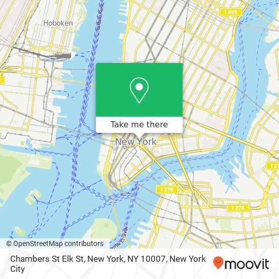 Mapa de Chambers St Elk St, New York, NY 10007