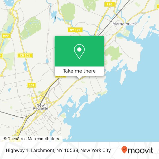 Highway 1, Larchmont, NY 10538 map