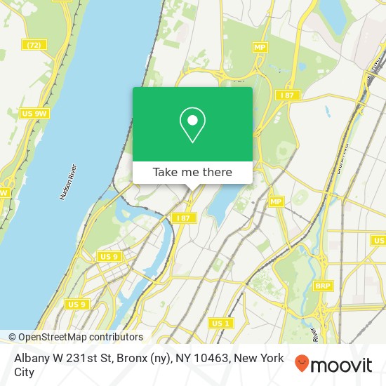 Mapa de Albany W 231st St, Bronx (ny), NY 10463