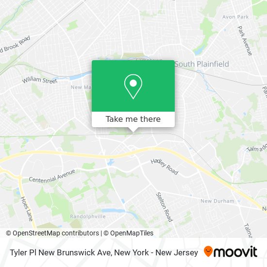 Mapa de Tyler Pl New Brunswick Ave