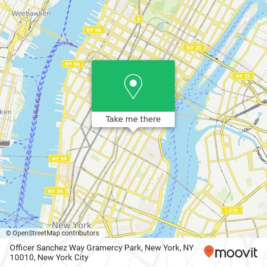 Mapa de Officer Sanchez Way Gramercy Park, New York, NY 10010