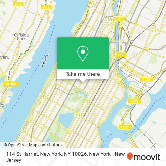 114 St Harriet, New York, NY 10026 map