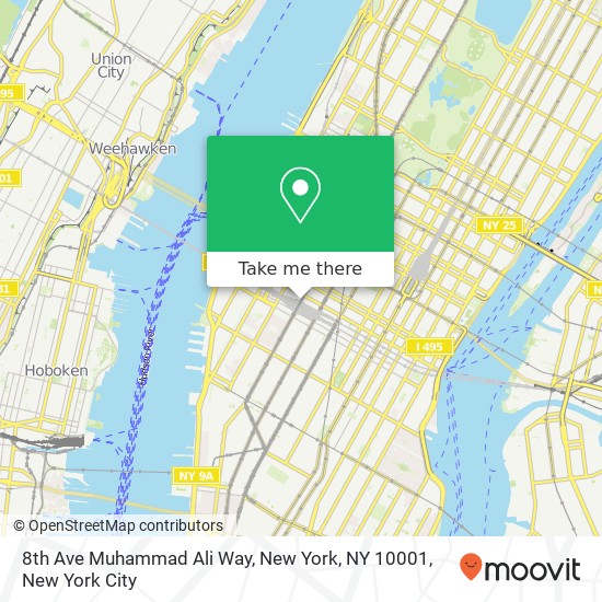 8th Ave Muhammad Ali Way, New York, NY 10001 map