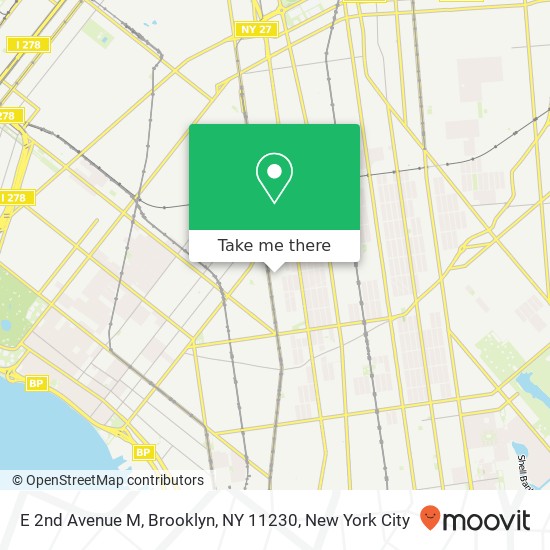 Mapa de E 2nd Avenue M, Brooklyn, NY 11230