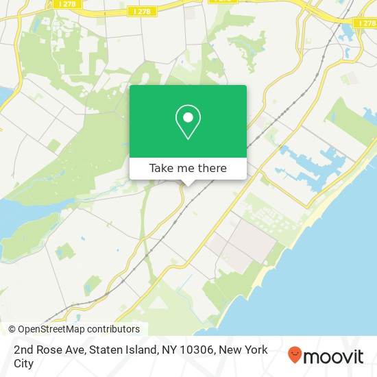 Mapa de 2nd Rose Ave, Staten Island, NY 10306