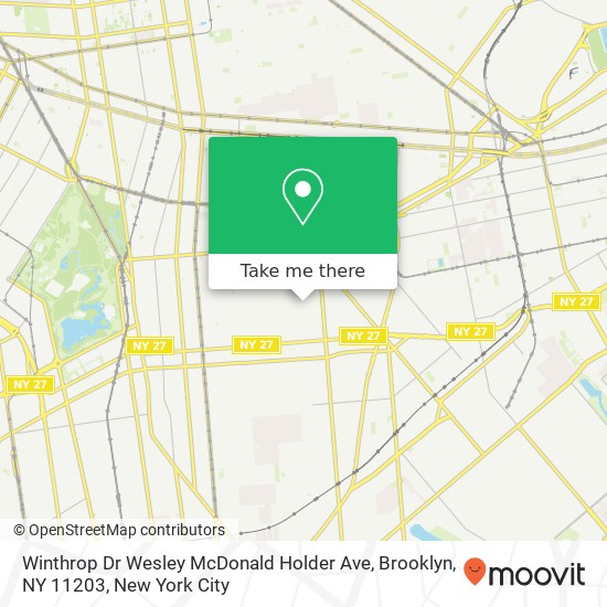 Winthrop Dr Wesley McDonald Holder Ave, Brooklyn, NY 11203 map