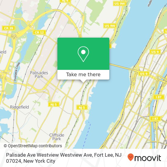 Palisade Ave Westview Westview Ave, Fort Lee, NJ 07024 map