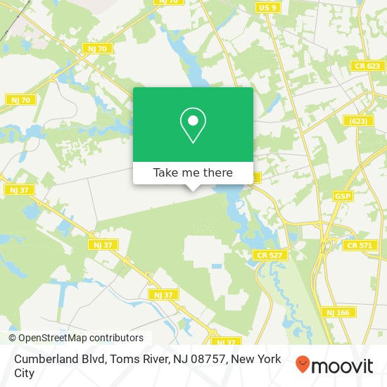 Cumberland Blvd, Toms River, NJ 08757 map