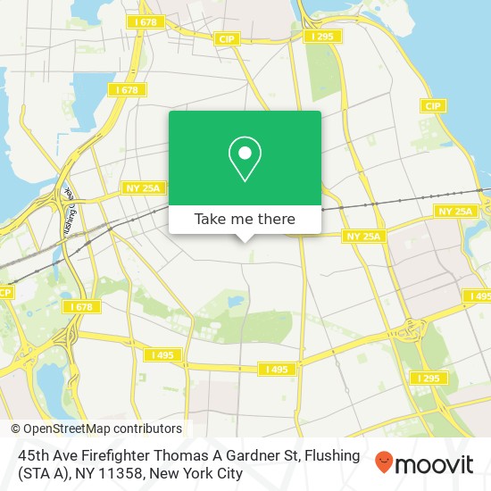 45th Ave Firefighter Thomas A Gardner St, Flushing (STA A), NY 11358 map
