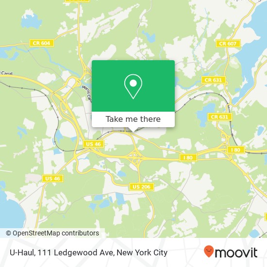 U-Haul, 111 Ledgewood Ave map