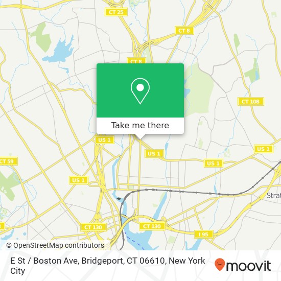 E St / Boston Ave, Bridgeport, CT 06610 map