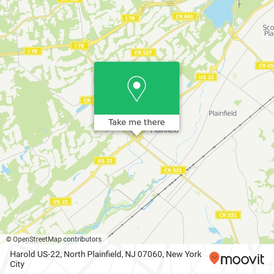 Harold US-22, North Plainfield, NJ 07060 map