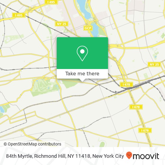 84th Myrtle, Richmond Hill, NY 11418 map