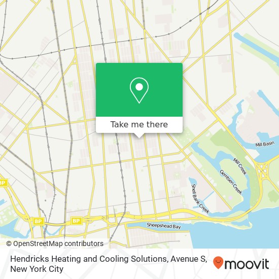 Mapa de Hendricks Heating and Cooling Solutions, Avenue S