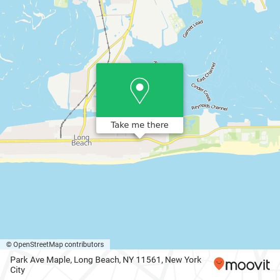 Mapa de Park Ave Maple, Long Beach, NY 11561