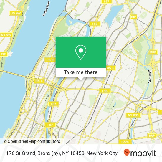 Mapa de 176 St Grand, Bronx (ny), NY 10453