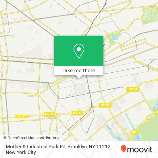 Mapa de Mother & Industrial Park Rd, Brooklyn, NY 11212