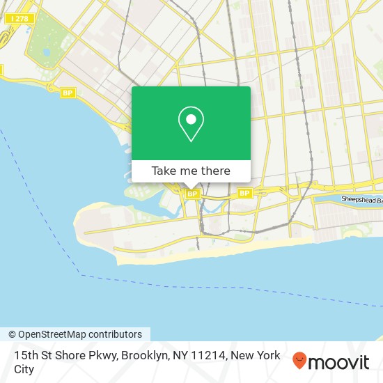 15th St Shore Pkwy, Brooklyn, NY 11214 map