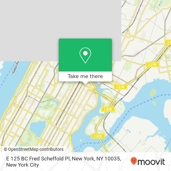 E 125 BC Fred Scheffold Pl, New York, NY 10035 map