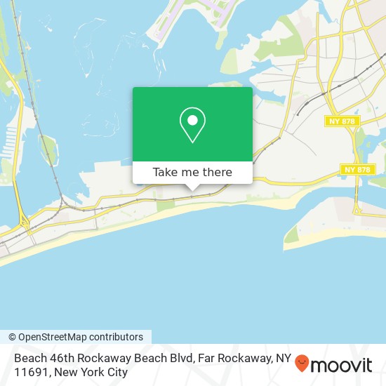 Mapa de Beach 46th Rockaway Beach Blvd, Far Rockaway, NY 11691