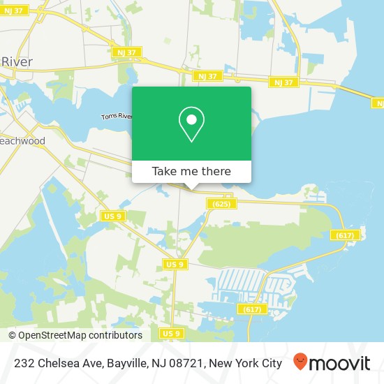 232 Chelsea Ave, Bayville, NJ 08721 map