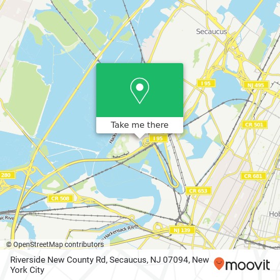 Riverside New County Rd, Secaucus, NJ 07094 map