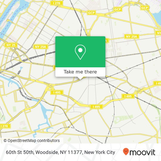 60th St 50th, Woodside, NY 11377 map