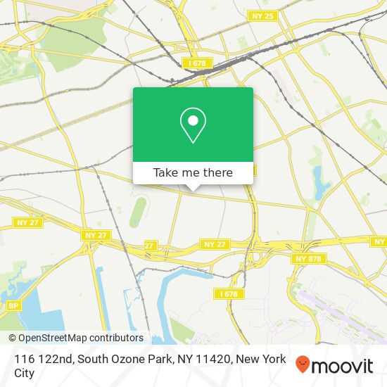 Mapa de 116 122nd, South Ozone Park, NY 11420