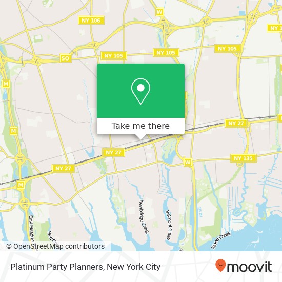 Platinum Party Planners map