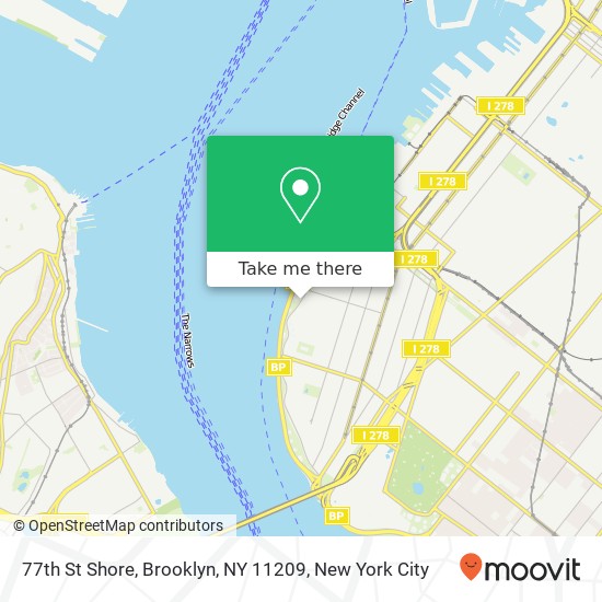 Mapa de 77th St Shore, Brooklyn, NY 11209