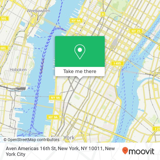 Aven Americas 16th St, New York, NY 10011 map