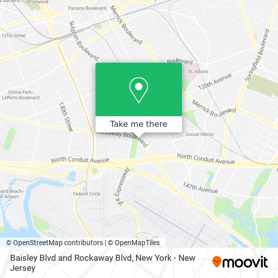 Baisley Blvd and Rockaway Blvd map