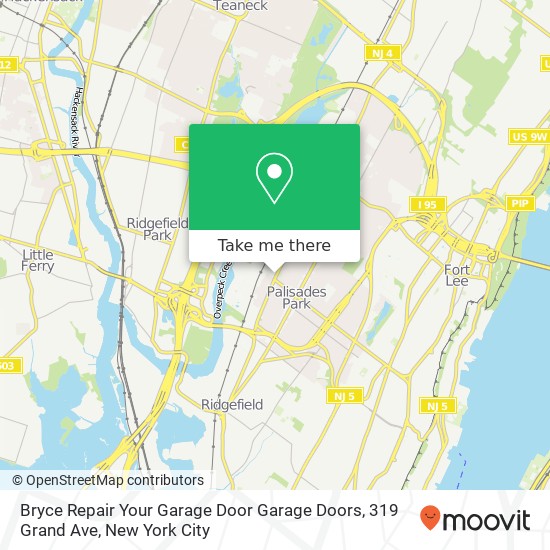 Mapa de Bryce Repair Your Garage Door Garage Doors, 319 Grand Ave