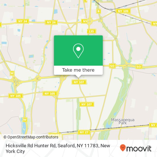 Hicksville Rd Hunter Rd, Seaford, NY 11783 map