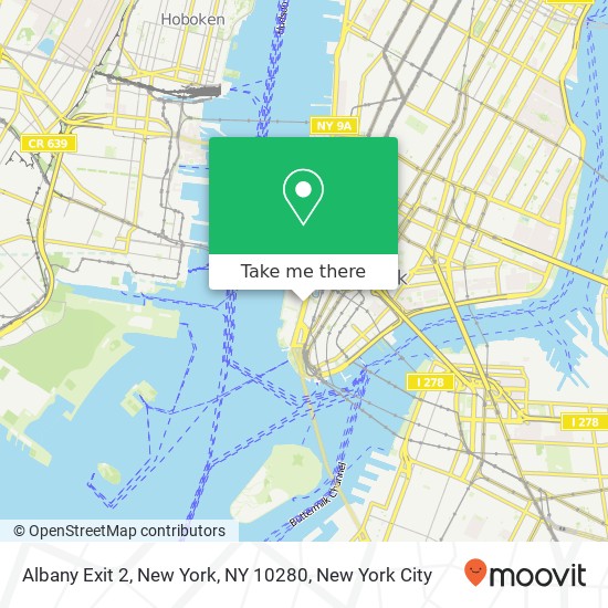 Mapa de Albany Exit 2, New York, NY 10280