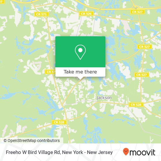 Mapa de Freeho W Bird Village Rd, Jackson, NJ 08527